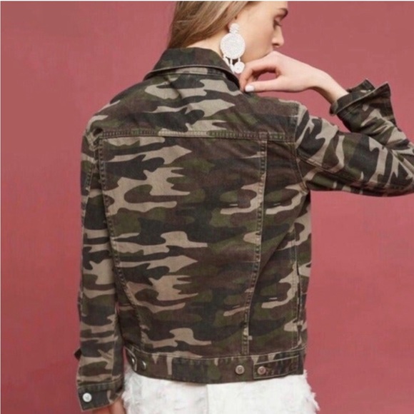 Anthropologie Pilcro Camo Denim Jacket - Picture 3 of 10